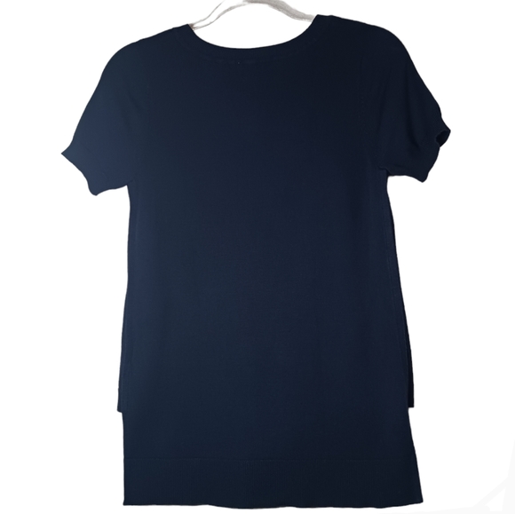 Michael Michael Kors Navy Sweater Short Sleeve Crew Neck size S - Picture 5 of 11